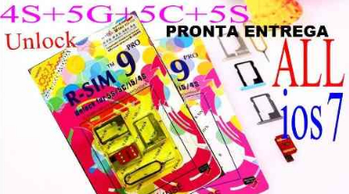 R-sim 9 Pro Gevey Desbloqueio Iphone 5 5s 5c 4s Ios 7